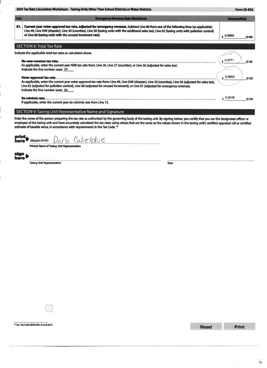 2024 Tax Calculation Worksheet