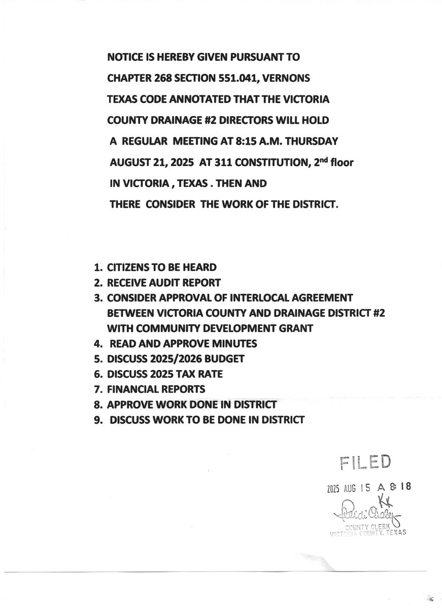 AUGUST 2025 AGENDA